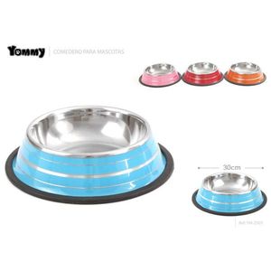 Ciotola per animali domestici Yommy in acciaio inossidabile, set doppio da 34 cm per cani e gatti - Product Image 6