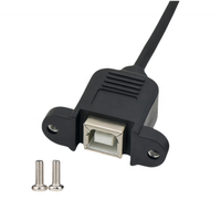 Prise femelle USB 2.0 B vers mini câble mâle USB 5 p 5 broches câbles de données blindés pour appareil photo et imprimante d'ordinateur montage sur panneau