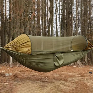 Hamaca Doble Portátil para Acampar al Aire Libre, Cama de Campaña de Apertura Rápida Automática con Mosquitera de Nailon, para 1-2 Personas - Product Image 1