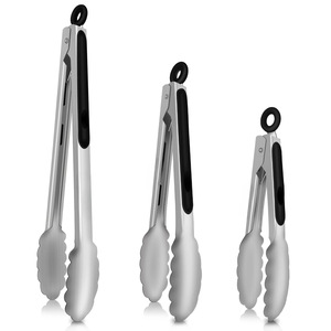 Stainless Steel Food Tongs 430 Grade Heat Resistant BBQ Grilling Tools Flipping Utensils For Cooking - Product Image 5