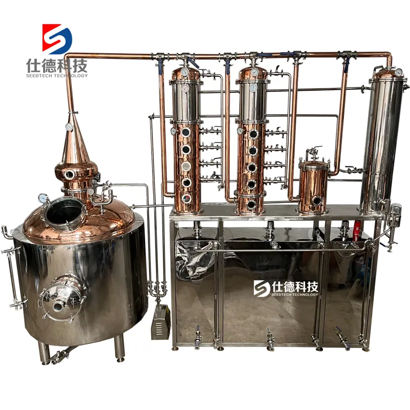 1000L 2500L Industrial Multiple Rectification Column Still Ethanol Vodka Distillery For Sale