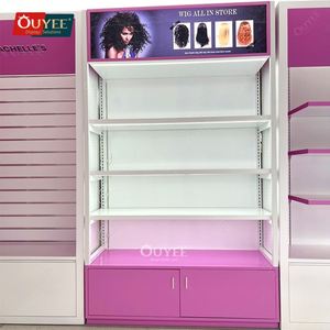 New Decoration Modern Design Beauty Supply Store Shelf Hair Salon Product <b>Shelve</b> Wig Wall Shelf - Product Image 4