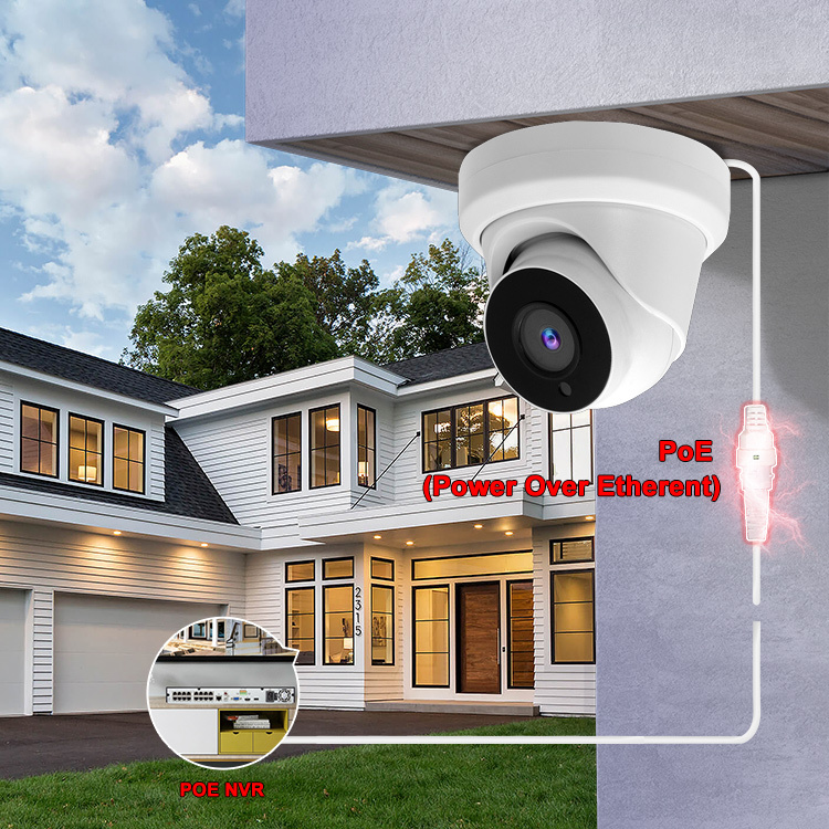 4K 8MP PoE Network CCTV Camera Audio Metal Dome IP67 Features Fixed 2.8mm Indoor Outdoor Surveillance HIK Compatible NVR for · image 4