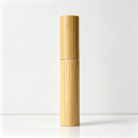 Contenant vide pour eye-liner en bambou naturel écologique, design deux pièces, pointe blanche, logo personnalisé, anti-fuite, vente en gros