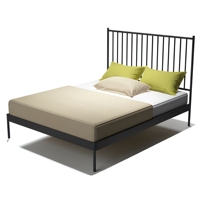 Lit double plateforme en acier robuste avec palette pour appartement