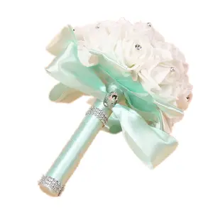 Meilleure vente Décoration de mariage Fleurs en cristal Fleurs artificielles Bouquet de mariage en cristal artificiel