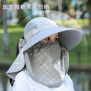 Summer Sun Hat Women Wide Brim Face Cover Breathable <b>Neck</b> Protector Outdoor Cycling Hat <b>Light</b> Blue - Product Image 4