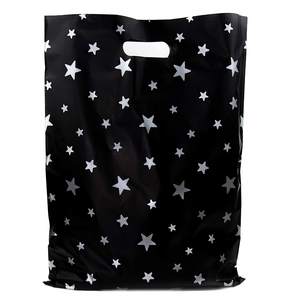 Logotipo personalizado, tienda colorida, regalos de Boutique, bolsa con asa troquelada, tamaños de medias, bolsa de transporte reutilizable, bolsa de compras de plástico plegable - Product Image 6