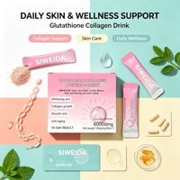 OEM L-Glutathion Collagène Boisson Éclaircissante en Poudre Sachet Éclat de la Peau Antioxydant Anti-Âge Complément de Beauté