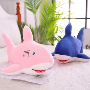 Phim hoạt hình dễ thương kích thước lớn mềm màu xanh/Xám/hồng nhồi bông cá mập gối đồ chơi sang trọng dễ thương động vật biển cá mập Búp bê đồ chơi sang trọng - Product Image 4