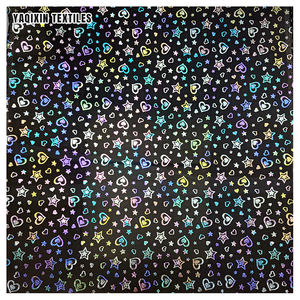 Tissu en Tulle Noir Doux en Polyester à Motif Cœur et Étoile, Nouveauté 2025, <span class=keywords><strong>Film</strong></span> Fluorescent, Rouleau de 50 Yards, MOQ - Product Image 6