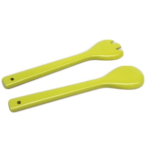 Ensemble de cuillères et fourchettes à salade en bambou Outils à salade écologiques - Product Image 5