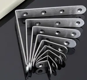 Soportes de esquina de ángulo en forma de L de acero inoxidable con estampado de metal personalizado al por mayor para conector de madera