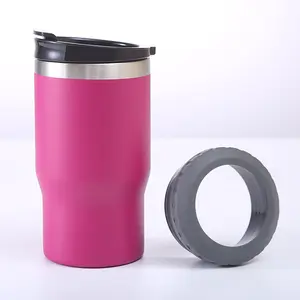 Grosir botol air 14oz baja tahan karat warna-warni 4 in 1 Dapat pendingin bubuk dilapisi dapat pendingin tumbler dengan 2 tutup