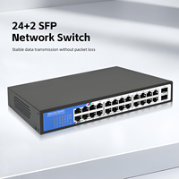 Tshield ZX-G1026D 24-Port Gigabit Unmanaged Switch 2 SFP 52Gbps Full Duplex 19 Zoll Rack-Mount Managed Lagerware