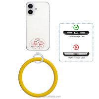 Coque de téléphone en TPU à motif de dessin animé, bracelet en silicone anti-perte avec anneau circulaire, coque de téléphone portable avec cordon de suspension décoratif