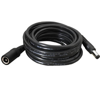 24V 12V DC 5,5mm*2,1mm / 5,5*2,5mm Schwarz Weiß Verlängerungskabel Stecker Buchse Hohlstecker Kabel DC-Stromkabel für CCTV