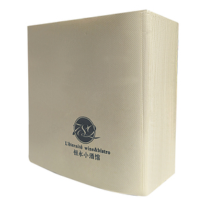 حاصلة على شهادة FSC 40*40 من 2-Ply مطبوعة للاستخدام مرة واحدة ورقائق ملونة مبطنة في شكل حقيبة - Product Image 3