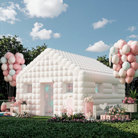 Boîte de nuit gonflable blanche commerciale location événement Disco fête maison arrière-cour gonflable boîte de nuit tente Portable fête tente