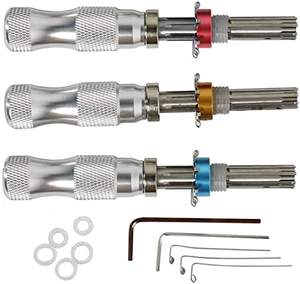 3. 7 دبابيس قفل قابل للتعديل اختيار أنبوبي قفل اختيار مجموعة الفولاذ المقاوم للصدأ البلاستيك التعبئة أداة مفتاح بيضاء أدوات الأقفال الكمال - Product Image 1