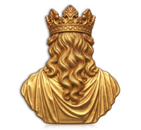 Pièce de monnaie en cuivre fin 999 de 5 oz, pièce commémorative personnalisée irrégulière avec buste de roi en relief 3D, pièce de collection OEM de 5 oz