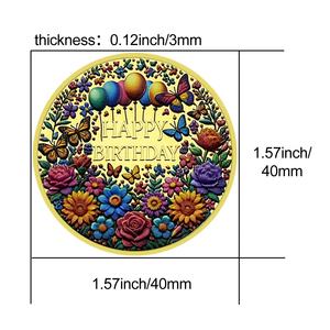 WOWEI Daisy fiore <span class=keywords><strong>buon</strong></span> <span class=keywords><strong>compleanno</strong></span> moneta-argento palloncini fortunati monete con <span class=keywords><strong>auguri</strong></span> di <span class=keywords><strong>compleanno</strong></span> unici rari regali di <span class=keywords><strong>compleanno</strong></span> - Product Image 6