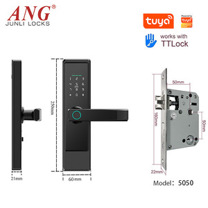 Zibgee Tuya Ttlock App Mot de passe Serrure de porte d'empreinte digitale avec télécommande - Product Image 3
