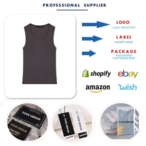 Custom Tanktop Hoge Kwaliteit Muscle Fit 100% Katoen Geribbelde Tanktop Heren Gym Workout Streetwear Mouwloze <span class=keywords><strong>T</strong></span>-<span class=keywords><strong>Shirt</strong></span> - Product Image 6