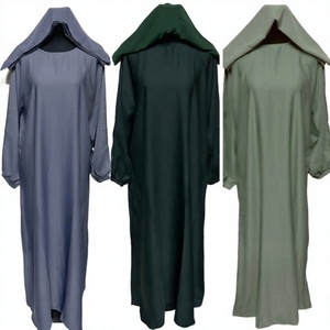 Muslim Women Modest Abaya High Quality Elegant Islamic Clothing Lightweight Floor Length Long Sleeve Polyester Chiffon <b>Scarf</b> - Product Image 2