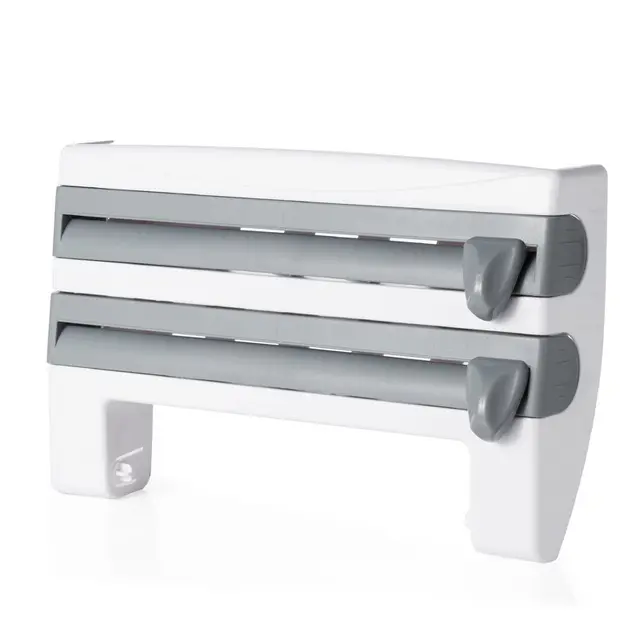 Wall-Mounted Paper Towel Rack Multi-Function Kitchen Cling Film Foil Dispenser Household Kitchen Tool Rack
