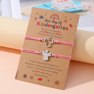 Pulseras <span class=keywords><strong>de</strong></span> cuerda <span class=keywords><strong>de</strong></span> ángulo personalizadas, pulsera <span class=keywords><strong>de</strong></span> acero inoxidable estilo Angel Academy para madre e hija - Product Image 4