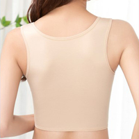 Offre Spéciale femmes transgenre garçon manqué poitrine liant doux et respectueux de la peau sans couture débardeur haut court gilet court Push up combinaison soutien-gorge