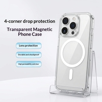 Coque de téléphone de protection personnalisable 2-en-1 en PC+TPU, anti-chute à quatre coins, avec aimants, motif animal, de haute qualité