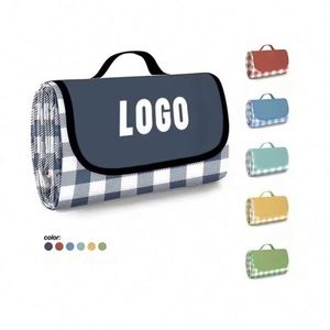 Custom Logo Oxford Cloth+PVC Durable Outdoor Picnic Blanket <b>Mat</b> Extra <b>Large</b> Waterproof Sand Proof for Beach Camping on Grass - Product Image 2