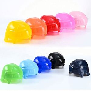 Gobelets à dessert miniatures en plastique écologiques personnalisés, en forme de casque de hockey, avec logo imprimé sur mesure, capacité de 15 oz, pour la crème glacée - Product Image 3