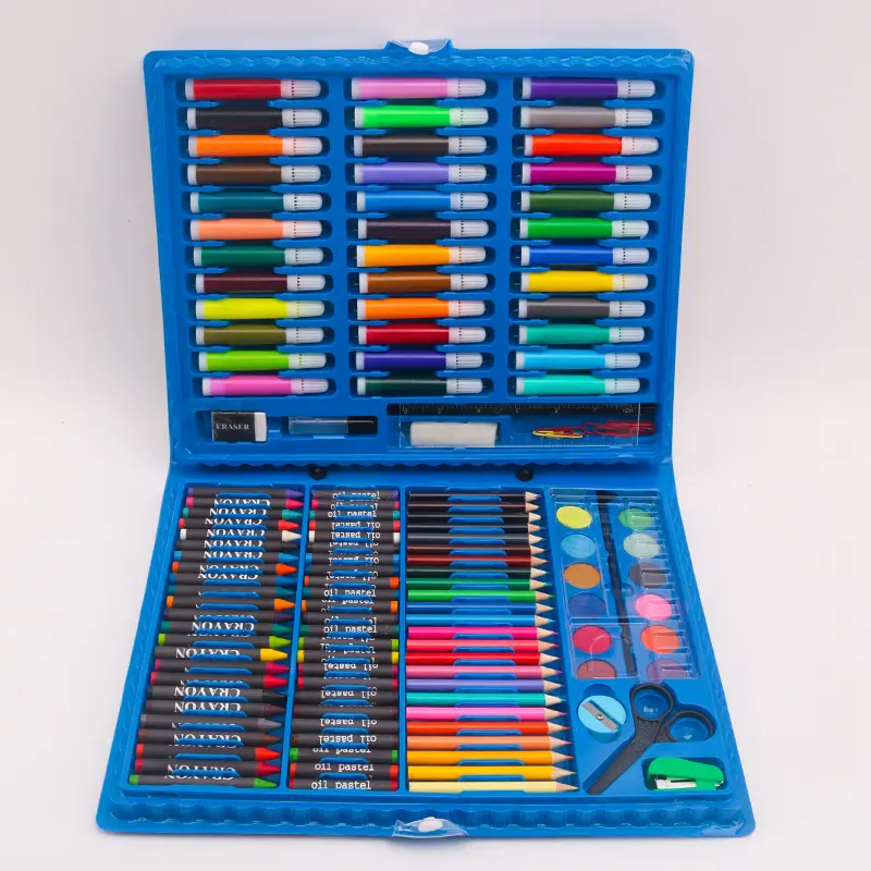 Дропшиппинг, 150 шт., нетоксичные канцелярские принадлежности для творчества, набор художественных принадлежностей для детей в подарок с цветной ручкой-карандашом