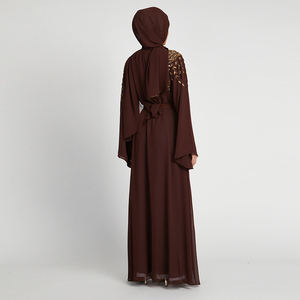 Derniers vêtements islamiques Abaya musulmane Couleurs unies Style chauve-souris Kaftan Burka <span class=keywords><strong>Robe</strong></span> islamique femmes Polyester Service OEM Adultes - Product Image 3