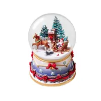 Nanwei Resin Christmas Snow Globe with Music, Custom Made