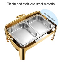 Équipement de restauration moderne en acier inoxydable multifonctionnel, plats de service, chauffe-plats pour mariage, buffet, réchaud