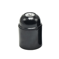 Support de lampe électrique vintage industriel noir E27/E26 en bois pour accessoires d'éclairage
