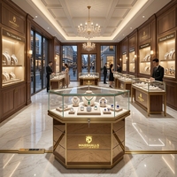 Hochwertige LED-beleuchtete Glasvitrine für Schmuck, Einzelhandelsgeschäft-Ausstellungsschrank mit Weißer Oberfläche, Eck-Kiosk-Aufbewahrung