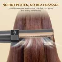 Sèche-cheveux lisseur 2-en-1 populaire à air chaud 110000 tr/min 1500W, séchage rapide et lissage des cheveux humides, avec fonction boucleur