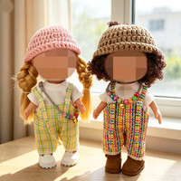 Tenue colorée [seulement vêtement] pour poupée en peluche de 24 cm, salopette numérique amusante style bonbon.