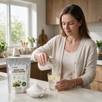 Édulcorant Naturel en Poudre 120X Plus Sucré que le Sucre Mélange de Stévia, Fruit du Moine et Erythritol pour les Fabricants Alimentaires