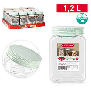 Contenitore Ermetico PlasticForte da 1,2 L per Conservazione Domestica - Product Image 1