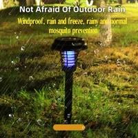Lampe solaire à LED de jardin 2 en 1 IP65 pour l'extérieur, alimentée par l'énergie solaire, anti-insectes et anti-moustiques, pour l'intérieur et l'extérieur.