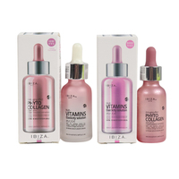 Bouteilles rondes en verre glacé, accessoires cosmétiques personnalisés, essentielle, rose, avec boîte, 1oz 2oz 3oz 4oz, 30 unités