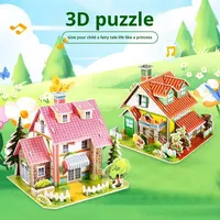 Puzzles 3D faits à la main pour enfants Modèle de papier interactif Ornements pour jeunes enfants à assembler