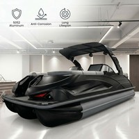 Bateau ponton en aluminium Kinocean, prix de gros, bateau familial de luxe, bateau de croisière sportive pour 12 passagers avec moteur, pour utilisation en mer et en lac