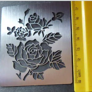 ลายฉลุหน้าเสือ 170x100 มม. แผ่นเหล็กชุบสังกะสี สำหรับตกแต่งผนัง ออกแบบได้ตามต้องการ - Product Image 4
